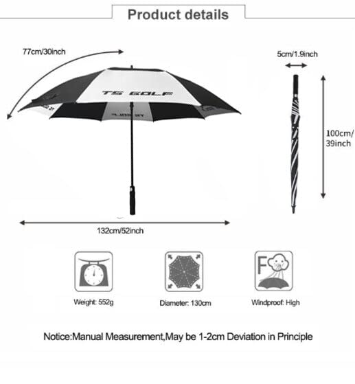 Umbrella Windproof Resilient 62 Inch UV Protection Lightweight Golf Trolley Umbrella