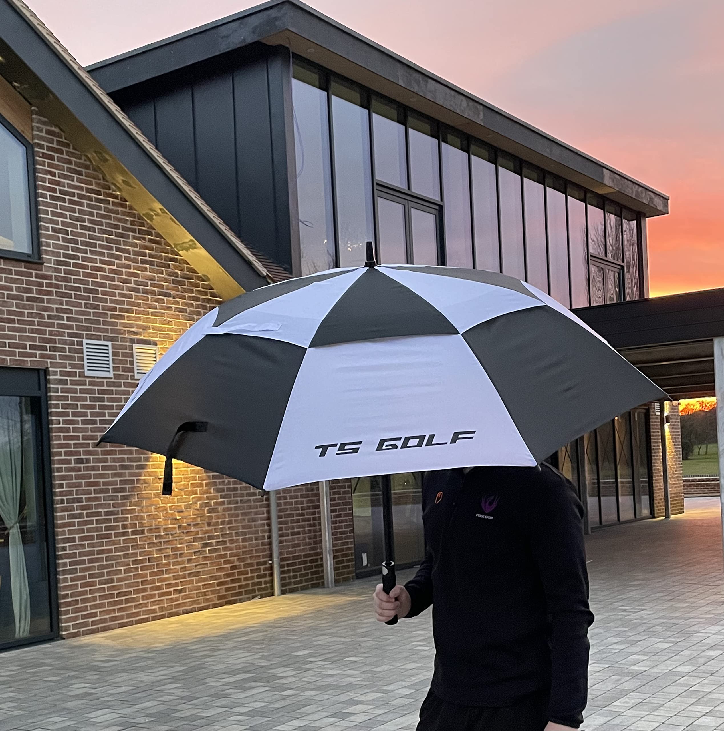 Umbrella Windproof Resilient 62 Inch UV Protection Lightweight Golf Trolley Umbrella